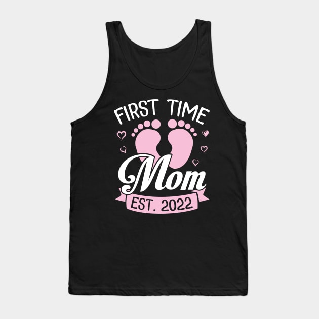 Baby Feet Hearts Happy To Me Mommy First Time Mom Est 2022 Tank Top by bakhanh123